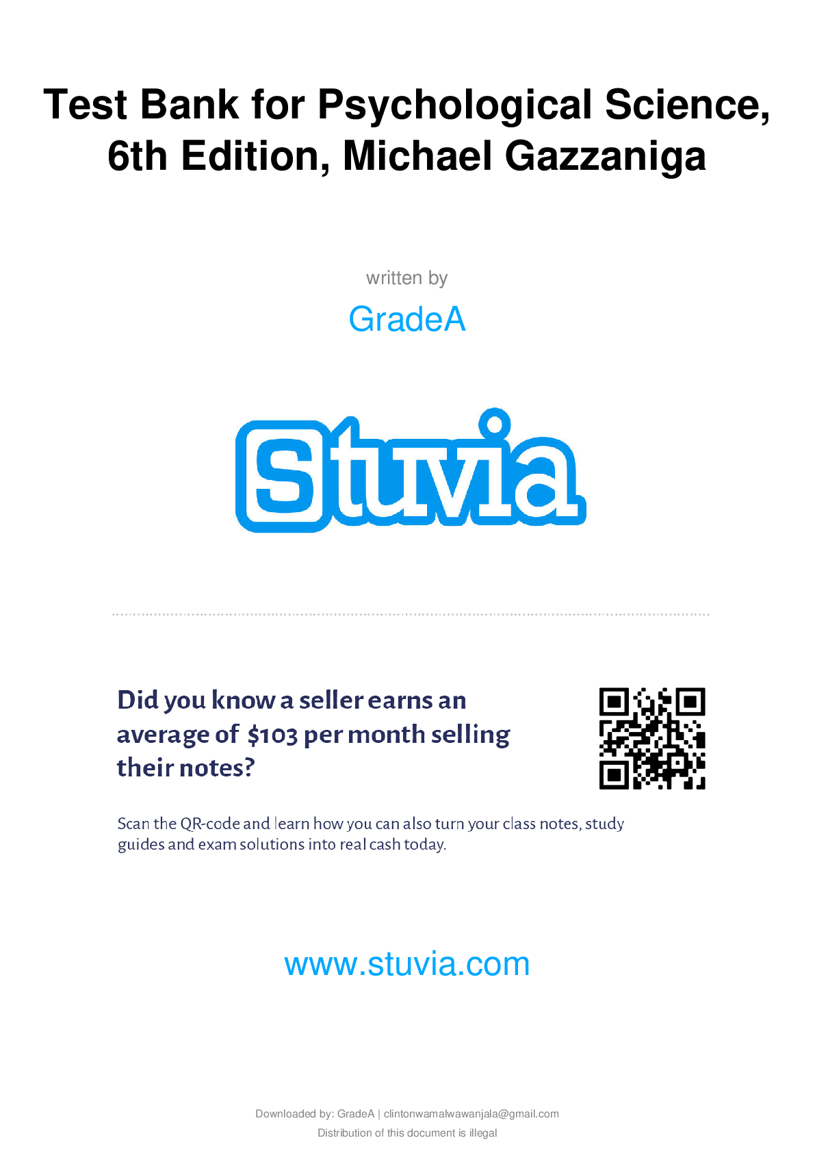 Preview image for Test Bank for Psychological Science, 6th Edition, Michael Gazzaniga